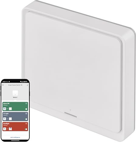 EMOS GoSmart ZigBee Interrupteur de scène Portable Smart Home avec Affichage LED et Application – Fonctionne avec Piles – 1 Bouton, 3 scènes – Contrôle Un Nombre illimité d'appareils intelligents ou