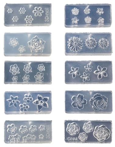 Navna Moule en silicone pour pendentif en forme de fleur - Moule en résine époxy pour fabrication de bijoux, colliers, boucles d'oreilles, pendentifs, loisirs créatifs
