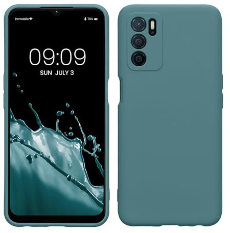 kwmobile Case Compatible with Oppo A16 / A16s / A54s Case - Protective Slim TPU Cover with Soft Matte Finish - Arctic Night