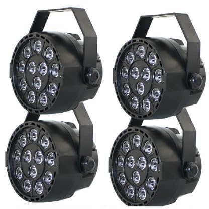Discolicht Partylicht LED Bar DMX DJ Licht Bühnenlicht mit 12x 1W Multichip RGBW LEDs, DMX Steuerung, Musiksteuerung, Kompakt & Leicht, Ideal als Strahlerlicht