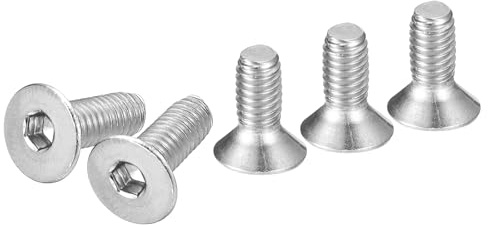 DTGN 12er Packung M4-0.7 x 10mm Sechskantschrauben mit Zylinderkopf | Senkkopfschrauben, 304 Edelstahl, Vollgewinde