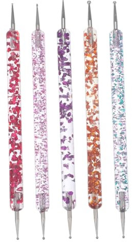 FRCOLOR 5pezzi Kit Manicure Raccoglitore Strass Acrilici e Penna Doppia Estremità per Punti Unghie Set Strumenti Nail Art per Decorare Oggetti Vari Resistente e Pratico per Uso