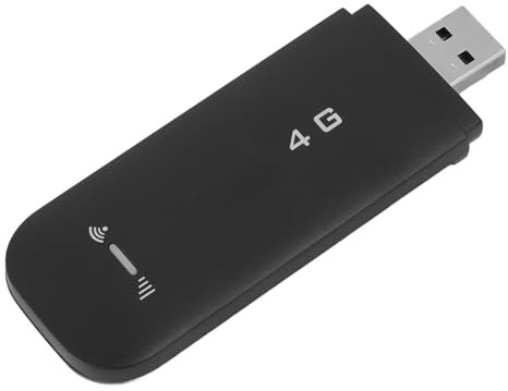 Módem WiFi USB 4G LTE, Dispositivos Móviles de Internet con Ranura para Tarjeta SIM, Mini Enrutador Portátil con Punto de Acceso de Viaje, Cifrado WiFi WPA WPA2, Admite 10 (Black)