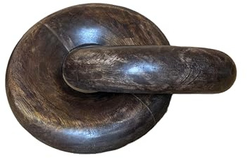 Eximious India Knot Coffee Table Home Console Table Decor Items Book Shelf Decor Accents Living Room Wood Knot Decor Chain Link Decor - Housewarming, Anniversary Wedding Gift Ideas (Walnut Wood)