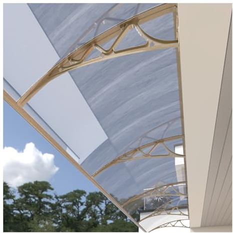 JUCCJUXIN Marquise de Porte d'Entrée Moderne,Auvent de Porte et Fenêtres,Contre la Pluie et UV,Auvent Fenêtre Protection Solaire,pour Garage, Balcon, Fenêtre, Extérieur (Size : 60x260cm/24x102in)