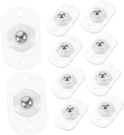CIYODO 12Pcs Self-adhesive Mini Swivel Caster Wheels for Furniture Steel Abs Rollers for Storage Boxes Trash Cans and Appliances Smooth Movement Easy Installation
