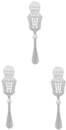 Gatuida 3pcs Stainless Steel Absinthe Spoon Fine Strainer Slotted Cocktail Mixing Spoons