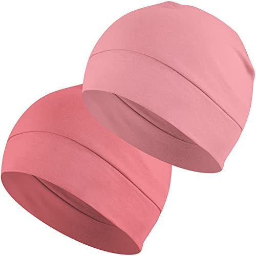 EINSKEY cykelmössa under hjälm, ultralätt bomullsmössa för herr och dam, perfekt som sömmössa, löparmössa, skallmössa eller cancerhjälm, 2-pack