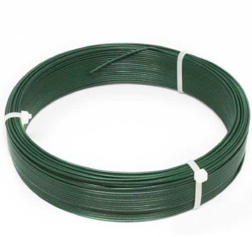 Linxor - Fil d'attache en Acier galvanisé plastifié pour Grillage ou Autre - 50 m x 1.3mm Ø - Vert