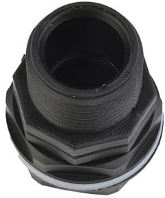 Accessori per Barili da Pioggia 1Pcs PP Tank Bushing Threaded Fitting Flange Connection External Thread IBC Rain Barrel Liner 3/4inch 1inch 2inch Accessori per Contenitori(1inch)