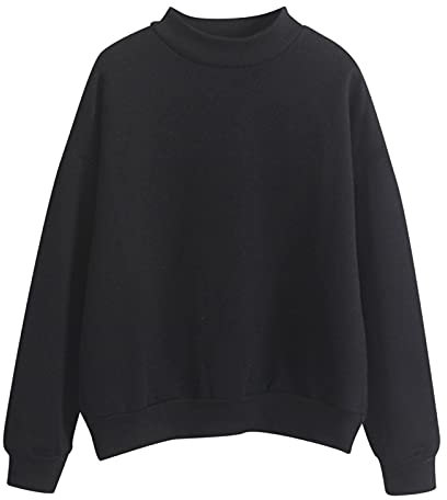 Damen-Sweatshirts mit Rundhalsausschnitt, lange Ärmel, Damen-Sweatshirts ohne Kapuze, einfarbig, bequem, lockere Passform, Baggy-Trainingsanzug, lässiger Pullover, Tops für Leggings, Activewear,