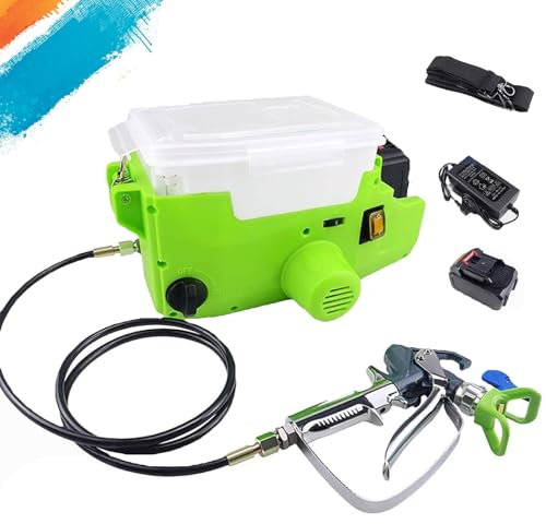DOJOEUU Pulverizador de Pintura sin Aire con Mochila, máquina de pulverización de Pintura de Alta presión de 500 W, Alimentado por batería, Herramienta de pulverización de Pared de 1,7 L