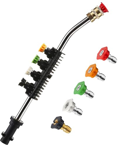 MATXREE Lanza de potencia de presión para Karcher K2-K7 K Series, pistola de pulverización de varita de extensión de lavado a chorro con 5 boquillas de repuesto de pulverización, lanza de