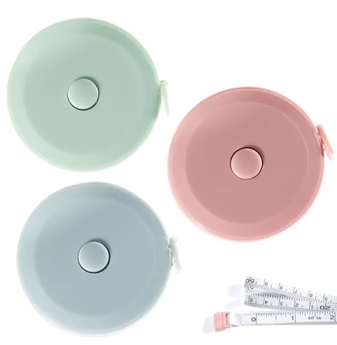 Maßband Körper 3 Stück, Einziehbares Massband, Maßband Nähen Körper, Schneidermaßband Measuring Tape zum Messen von Länge, Taille, Brust usw, 150 CM/60 Zoll