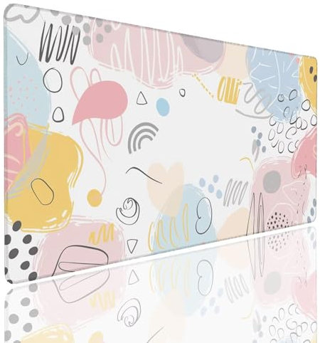Tappetino per Mouse da Gaming, Tappetino Mouse Pad XL Grande, Mousepad con Impermeabile e Antiscivolo, Lavabile Sottomano Copri Scrivania Ufficio, Tappetini Tappeto Mouse Mat 900x300x4mm Decor (9)