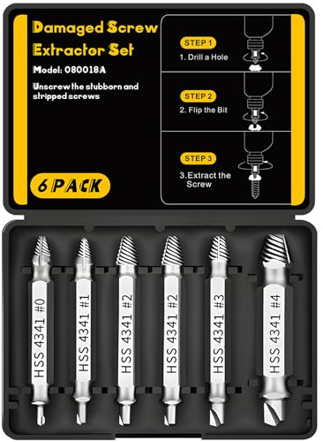 Vatertagsgeschenk von Tochter, Ehefrau, Sohn, beschädigte Schraubenausdreher-Set, abisolierte Schrauben, Muttern und Bolzen, Bohrer-Bit-Werkzeuge zum einfachen Entfernen von gebrochenen Bolzen oder