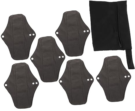 ZUNOXAZ Wiederverwendbare Menstruationsbinde aus Atmungsaktivem Material für Reisen Sport und Täglichen Gebrauch mit Druckknöpfen für Sicheren Halt