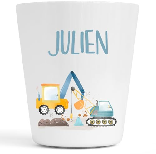 Générique Gobelet en Plastique pour Enfants | Gobelet Personnalisé avec Nom |Verre Plastique Incassable Personnalisé (Modèle Julien)