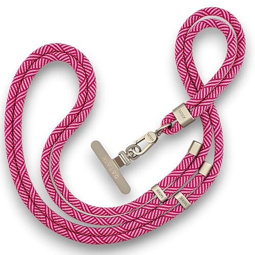 RATASK Adjustable Neck/Shoulder Lanyard Strap for Mobile Phones, Camera, ID card Holder, Badge Holder (Vivid Pink)