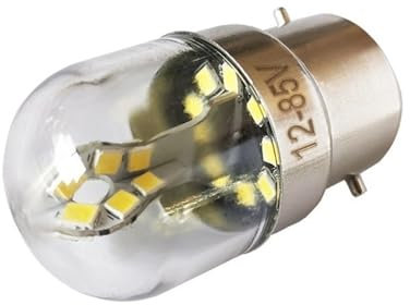 YXJX low voltage bulbs, Confezione da 20 lampadine a LED for lampadari in cristallo AC12-85V E12/E14/E17 4W, luce a petalo a 360 gradi(Blanc,B22 12-805V)