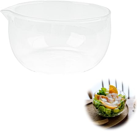 Feirdhoo Bol à matcha en verre transparent de 350 ml avec bec verseur, classique fait à la main, pour la cuisine, la maison, le thé, les débutants, matcha latte