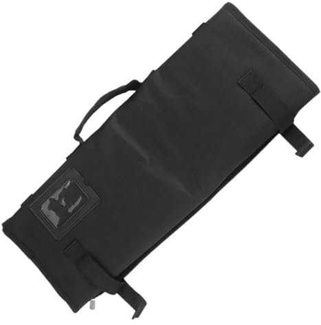Kichvoe Sacoche à Couteaux de Chef Étui en Tissu Oxford Imperméable Noir avec Bandoulière Réglable, Compartiments Multiples pour Couteaux Cuisine, Rangement Portable Camping et Plein Air