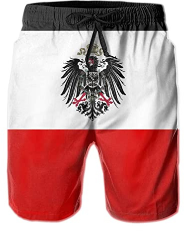 Shorts da Bagno Bandiera dell'Impero Tedesco Traspirante Calzoncini da Bango Elastico Pantaloncini Lunghi per Corsa Fitness Nuoto 3XL