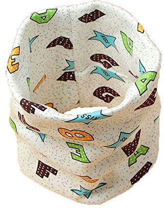 Kinder-Schal, leicht, weich, Tierdruckmuster, Buchstabe, One size