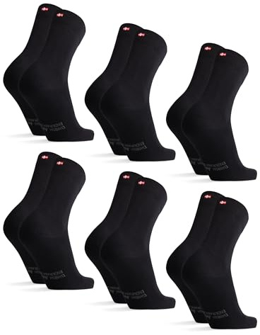 DANISH ENDURANCE Calcetines Algodón Orgánico, Transpirables, 6 Pack