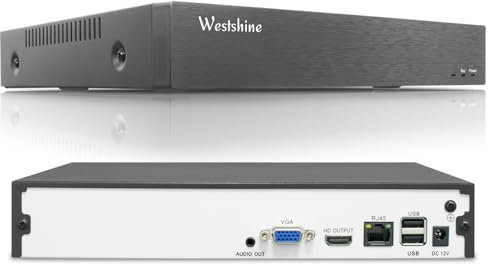Westshine 4K NVR 16-Channel Surveillance Network Video Recorder, 16CH 4K/5MP/4MP/3MP/1080P NVR for Home Security CCTV System, Supports up to 16 x 4K IP Cameras, P2P Remote View(Hard Disk Not Included)