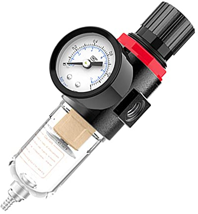 CENPEK 1/4inch Compressor Air Filter Air Pressure Regulator Water-oil Separator Trap Filter with Lubricator Cup for Air Tools System-B