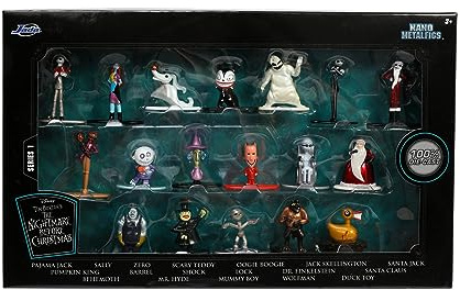 Jada Toys 253075006 - Nightmare bef. Christmas Nano Multipack - Nightmare bef. Christmas Nanofigurer i Metall, Perfekta att Samla, 4 cm, Från 3 år