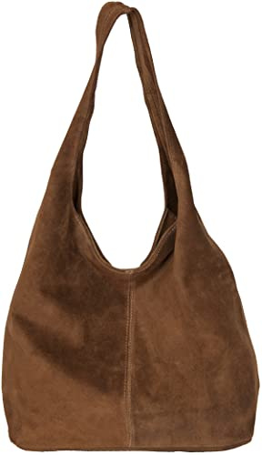 LucieElle Sac en Cuir Daim A4 pour Femme | Cabas Italien 'Eliza' | Sac à Main
