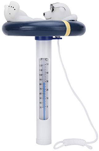 Thermomètre de Piscine Flottant Facile à Lire JUOPZKENN Thermomètre Flottant Dessin Animé Ours Styling Compteur de Température de L'eau avec Ficelle pour Piscines Bains à Remous