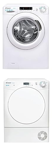 Candy Smart Set: Lavadora 10KG 1400 RPM + Secadora Condensación 8KG, Tecnología NFC, Digital y Mandos, Blanco