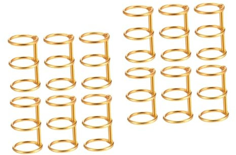STOBOK 12 Stk Bindemittel Lose 3-ring-ordner Binderinge Aus Edelstahl Bindungsringe Mit Schraubverschluss Sprengringe Aus Edelstahl Notizbücher Buchstütze Reisen Metall Rostfreier Stahl