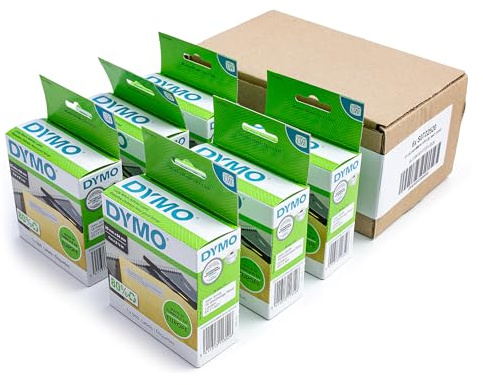 Dymo 11352 Etichette per indirizzi di reso, grandi, 25 x 54 mm, 500/rotolo, autoadesive permanenti, 6 rotoli + penna regalo