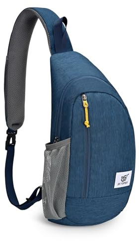 SKYSPER Bröstväska 9 l slingväska män liten axelväska crossbody pack med anti-stöld för vandring utomhus resor