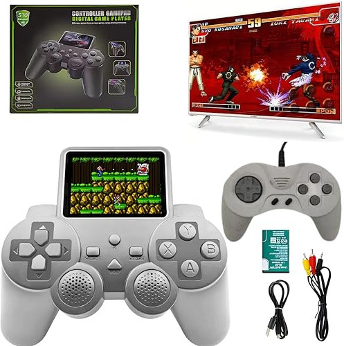 SGM S10-Handheld Game Console,Classic Retro Video Gaming Player Colorful LCD Screen USB Rechargeable Portable Game Console with 520 in 1 Classic Old Games Best Toy Gift for Kids (White)