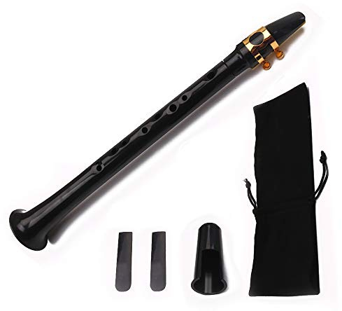 YIWEOG Black Pocket Sax Mini Tragbares Saxophon Kleines Saxophon Mit Tragetasche Holzblasinstrument