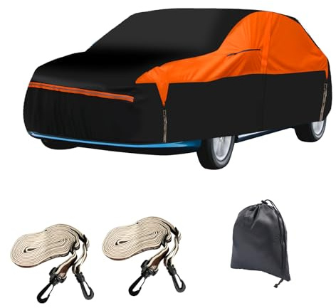 Vollgarage für VW Golf MK5 MK6 MK7 MK8, 6 Schichten Outdoor Autoabdeckung mit Baumwolle, wasserdicht Regen Schnee UV Staub Allwetter atmungsaktiv, Schrägheck Variante, Alltrack Hagelschutz