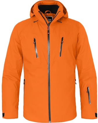 Bergson RESO 2 | Herren Skijacke & Winterjacke, wattiert, wasserdicht, Winddicht, atmungsaktiv, Persimmon orange [513], 60 - Herren