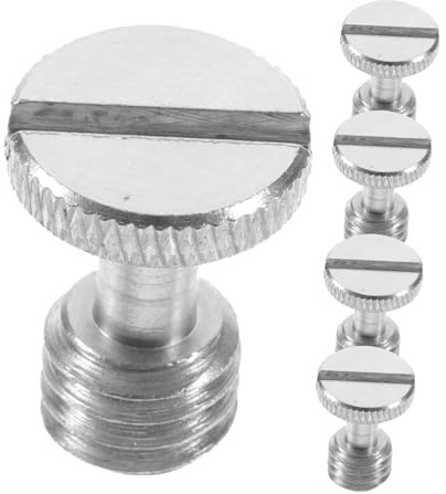 DOITOOL Vite a Testa Zigrinata Per Treppiede 3/8 Pollice, Set Da 5 Pezzi, Vite Di Montaggio Per Fotocamera Sgancio Rapido, Compatibile Staffa a L, Attrezzatura Fotografica Professionale