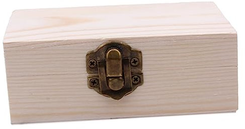 VALICLUD Holzkiste Mit Klappdeckel Und Schnappverschluss Für Aufbewahren Und Geschenke Rustikale Erinnerungsbox Aus Unbehandeltem Holz Dekorative Geschenkverpackung