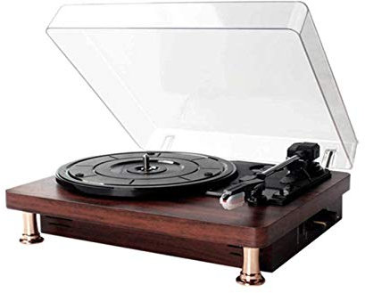 WDWDW Tourne-Disque rétro Portable, Tourne-Disque Vinyle, Tourne-Disque rétro à Trois Vitesses, Haut-parleurs stéréo intégrés, Prise en Charge du Disque Vinyle AUX USB Bluetooth