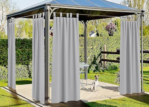 BIANCHERIAWEB Tenda Gazebo 160x270 per Esterno Passanti con Bottoni Tinta Unita Ideale per Giardino Terrazzo Springfield