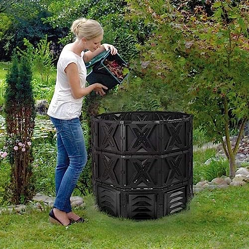 Compostiera Grande Da Giardino Da 540/720 Litri, Compostatrice For Esterni Con Fori Di Ventilazione E Sportelli, Sistema Di Lavoro Rapido For Giardino/patio(720L)