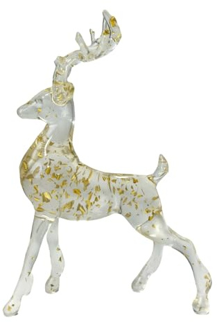 Whltzf Les Rennes Résines Modernes Affichent Une Statue Cerf Artistique pour Décoration Maison du Bureau Décoration Noël Debout