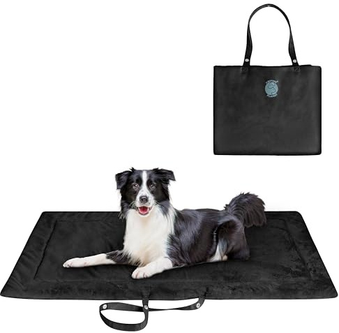 Kritter Planet wasserdichte Katze Hundematte, Faltbare Waschbare Haustier Outdoor Hundedecke für Reisen Camping Outdoor, Faltbare Haustiermatte mit Griffen, Kleine Mittlere Hundebettdecke 127 x 70CM