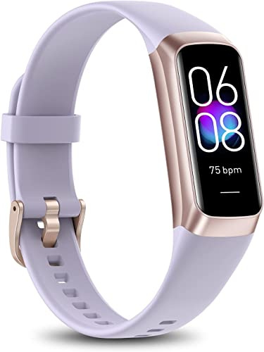 Amethstur Fitness Tracker for Men Women 24/7 Heart Rate, Step Counter,IP68 Waterproof Activity Tracker with 25 Sport Modes with 1.1 AMOLED Touch Color Screen with Android and iOS Phones (Purple)